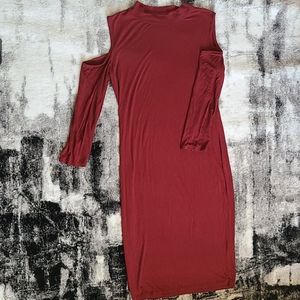 Boohoo Cold Shoulder Midi